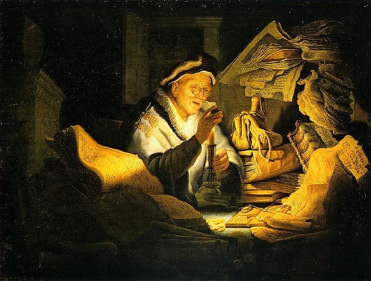 Rembrandt Peale Money Changer Sweden oil painting art